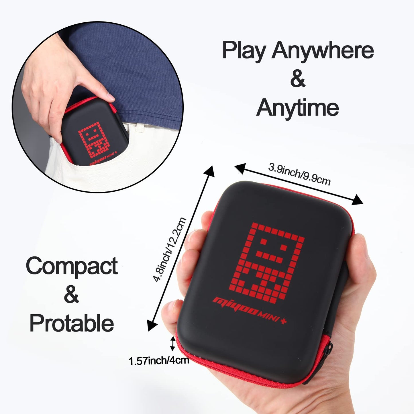 Hard Portable Travel Case For Miyoo Mini Plus Handheld Game Console, Game Console Storage Holder Eva Bag For Miyoo 3.5 Inch Portable Game Console Accessories All In One Travel Storage Case