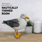 SATOHA Quay Traders Nautical Theme Seagull - 22 cm Resin Decor - White, Model JGJNV131