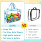 8 Packs 8 Colors Large Toy Storage Bags With Zipper And Labels, Clear Pvc Waterproof Toy Organizers Bags For Board Games, Puzzle