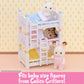 Calico Critters Triple Baby Bunk Beds - Dollhouse Furniture Set For Ages 3+