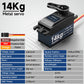 Miuzei RC Digital Servo 14kg Low Profile Servo Motor Metal Gear High Torque for 1/10 1/12 RC Drift Car, Road Racing, Helicopter