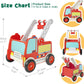 Wooden 2-in-1 Toddler Push & Pull Fire Truck