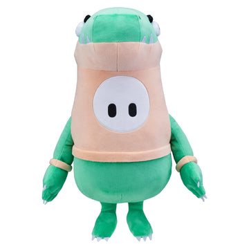 Fall Guys Moose Toys - Raptor Bean Skin - Official Collectable 18'' Large Super Soft Cuddly Deluxe Plush Toys From The Ultimate 
