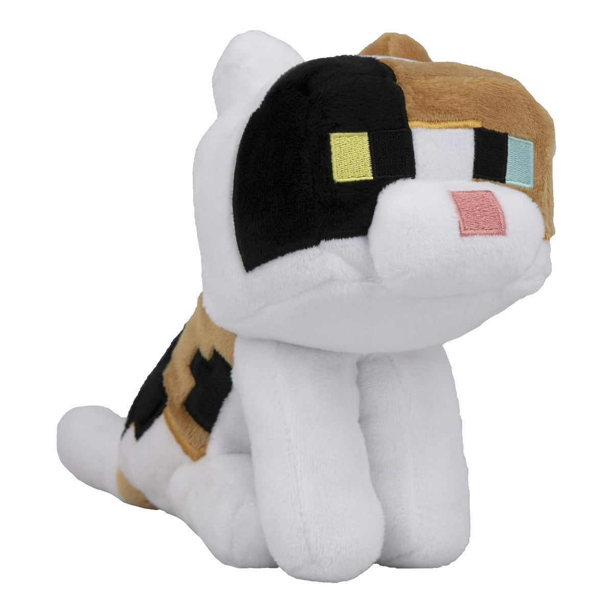 Jinx Minecraft Happy Explorer Calico Cat Plush Stuffed Toy, Multicolored, 5.5inch Tall