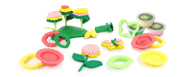 Green Toys Flower Maker Dough Set-21 Piece Pretend Play,Motor Skills,Creative Arts &Crafts Activity Kids Toy Set ,No BPA, phthal