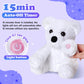 Bstaofy Glow Polar Bear Light Up Valentines Stuffed Animal Led Night Light Bear Soft Plush Toy Adorable Birthday Mother'S Children'S Day For Toddler Kids, White, 9.5''