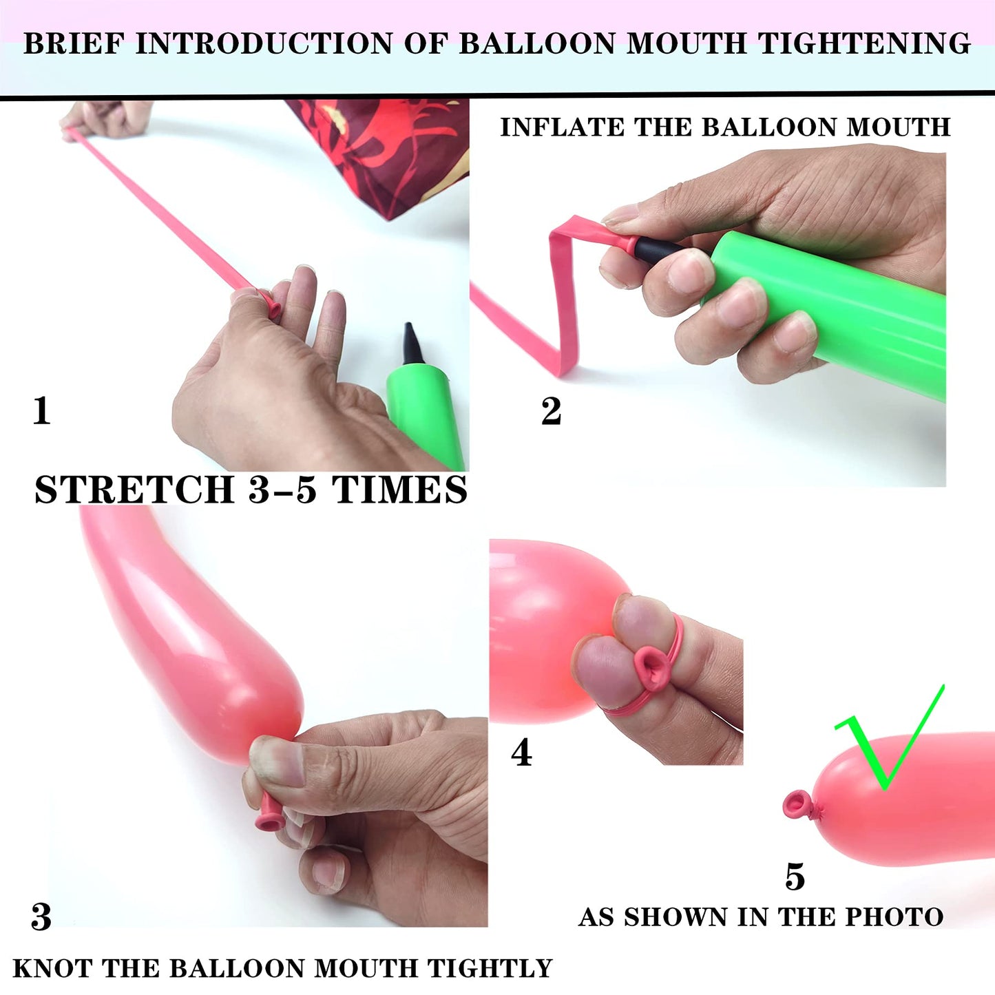 LXZFCRG Premium Latex Twisting Balloons, 5.1" Multicolor Pack of 100 for Birthday, Wedding, and Festival Parties