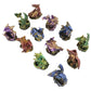 Ebros Medieval Renaissance Set Of 12 Miniature Dragon In Different Poses Fantasy Dungeons And Dragons Mini Scale 2' Tall Decorative Sculptures