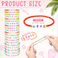 Yesaior 60 Pcs Colorful Friendship Bracelet, Stackable Elastic Cute Beaded Bracelets Preppy Bracelets Bulk Set For Women Gift (C