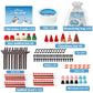 Hophine 12Pack Build a Snowman Kit, Molding Clay Snowman Kit, Christmas DIY Crafts for Kids, Perfect for Winter Holiday Parties,