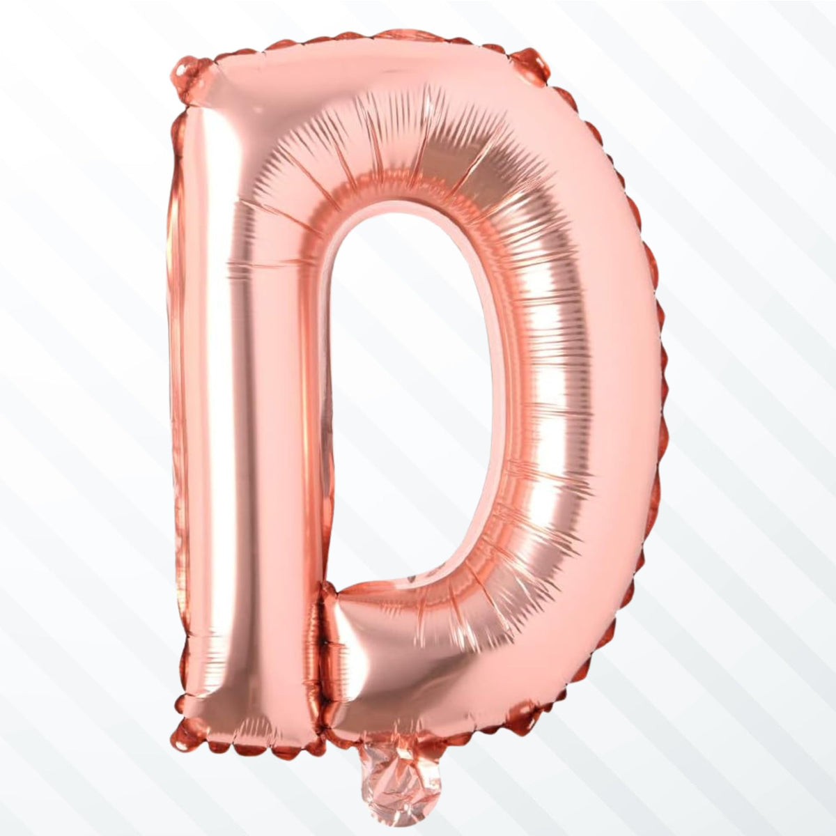 Flyloons Rose Gold D Alphabets Letter Foil Balloons Perfect for Birthday Decoration Items, Anniversary, Bachelorette, Wedding, F