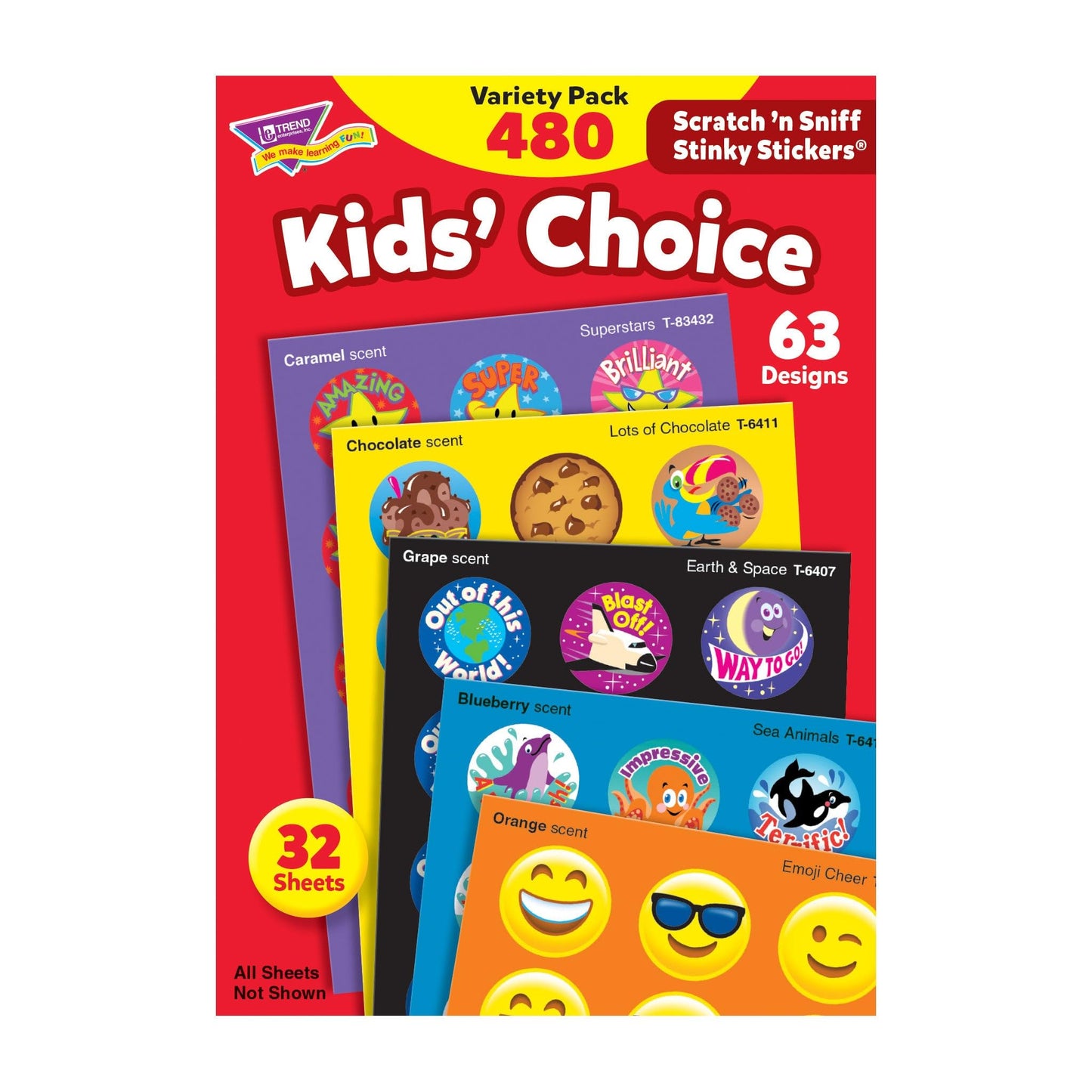 TREND ENTERPRISES: Kids Choice, Scented Scratch N Sniff Stinky Stickers, Fun for Rewards, Incentives, Crafts and as Collectibl