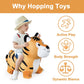 iPlay, iLearn Bouncy Pals Tiger Hopper Toy - Large Inflatable Plush Ride-On Bouncer for Kids, Yellow, Indoor/Outdoor Fun, Ages 2-6