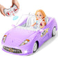 UMONIE Remote Control Car for Girls 4-7, RC Car for Kids with Doll, 100 mins with Rechargeable Battery, 1:18 Scale 2.4Ghz, Birth