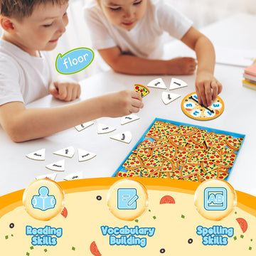Kasfalci Blends & Digraphs Word Games,Phonics Games,Flash Cards,Speech Therapy Toys For Toddlers Kids,Learn To Read,Reading Lear