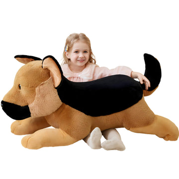 Ikasa Giant German Shepherd Dog Stuffed Animal Plush Toy,Big Large Jumbo Soft Toys,30' Cute Huge Size Fluffy Plushy Fat Plushie,Gifts For Kids