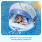 Mambobaby Float With Canopy Skin-Friendly Baby Swim Float With Tail Waterproof Non-Inflatable Mambo Float Smart Swim Trainer Sof