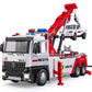 HAPYAD Tow Truck Toy for Boys, Metal Tow Truck with Crane Toy Model, Construction Vehicles with Lights and Sounds, Gift for Kids