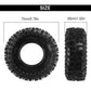 INJORA 1.3''Tires -S5 Cling On Tires 70 * 26mm for SCX24 TRX4M AX24 1/18 1/24 Micro Crawler,T1320
