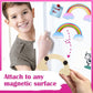 BOIKOKY 12 Pack Rainbow Party Favors for Kids, Wooden Cutouts with Magnets, Painting Kits, Colorful Gifts
