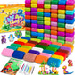 Air Dry Clay 100 Colors Foam Clay NonSticky Soft Air Dry Foam Clay, Moldable Super Light Clay With Sculpting Tools, Guide, Perf