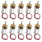Coliao 10Pcs Dc 3V-6V Mini N20 Gear Motor Slow Speed Full Metal Gearbox Micro Motor Without Terminal For Smart Car Diy Rc Toys
