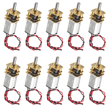 Coliao 10Pcs Dc 3V-6V Mini N20 Gear Motor Slow Speed Full Metal Gearbox Micro Motor Without Terminal For Smart Car Diy Rc Toys