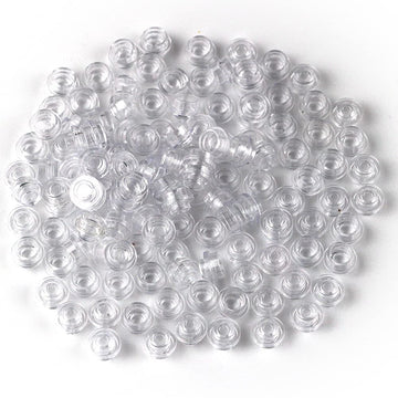 Feleph 1000Pcs Transparent Clear Round Plates 1X1 Building Blocks Parts And Pieces Mini Bricks Dots Bulk Studs Accessories Compatible With Major Brand 4073