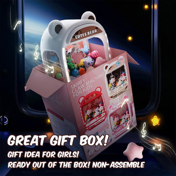 Skirfy Claw Machines For Kids,Unicorns Toys For Girls Age 6+,Arcade Games Mini Vending Machine With Squishy Fidget Toys,Candy Ma