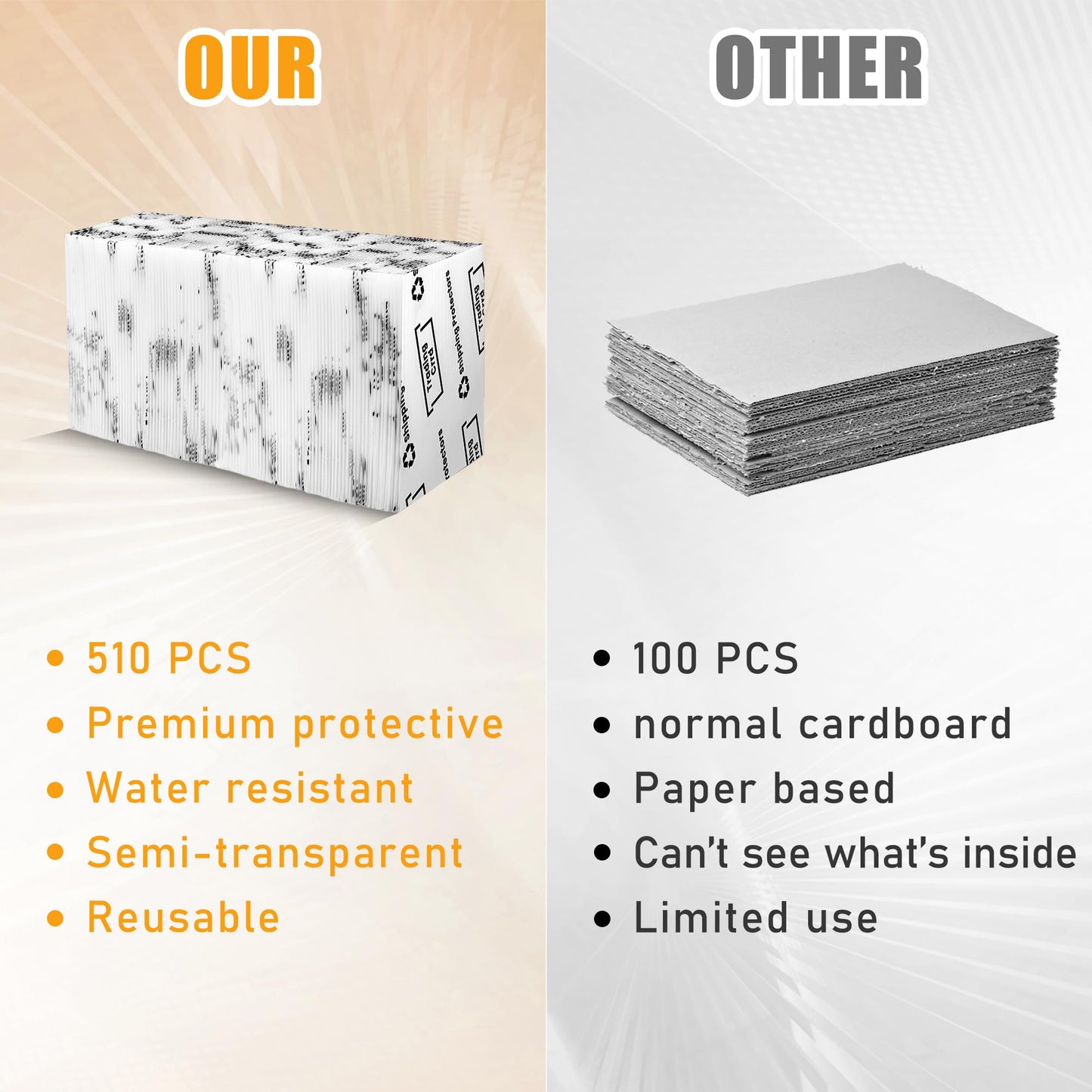 510 Pack Trading Card Shipping Protector Coolrunner 3.5 X 4.5 Plastic Card Protectors Card Mailers Durable Card Savers For Tradi