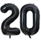 40 Inch Black 20 Number Balloons Giant 20 Balloons Black Birthday Balloons 20Th Birthday Anniversary Events Party Decorations Su