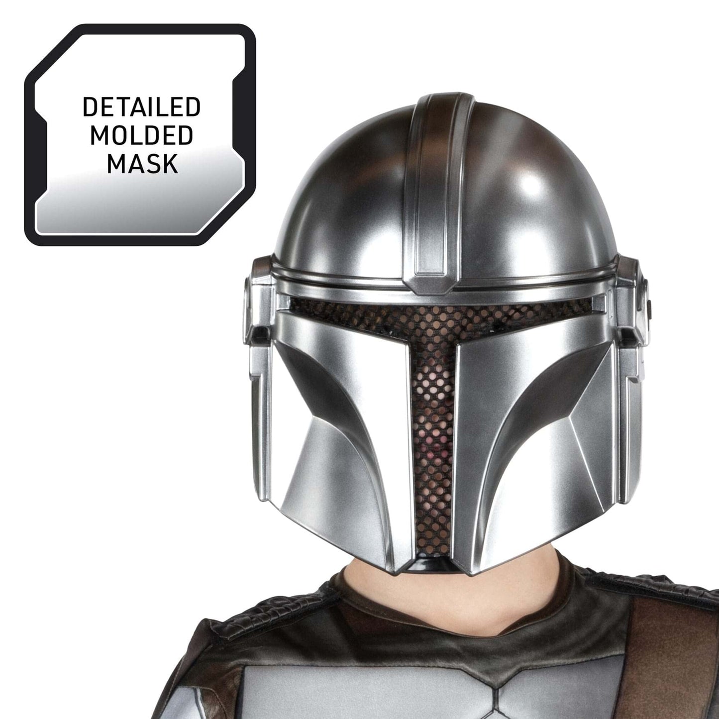 Star Wars Boys Deluxe Mandalorian Costume, Kids Halloween Costume, Child - Officially Licensed Medium