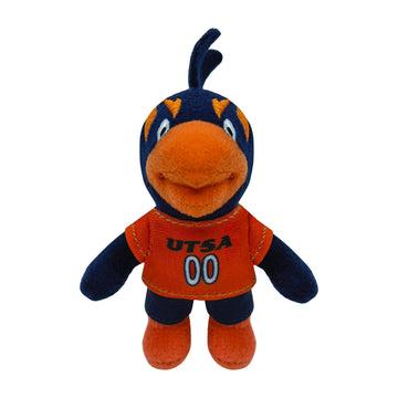 Bobbi-Toads Bobbi-Dobbiez Attachable Plushie - UTSA Rowdy Mascot, Orange & Blue, Fabric Material