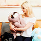 Uoozii 24'' | 5 Pounds Grey Sloth Weighted Stuffed Animals With Unscented Microwave Heating Pad Inside, Cute Coolable Heatable W