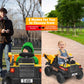 Costzon Ride On Car, 12V Ride On Dump Truck W/Remote Control, Electric Dump Bed, Music, Horn, Usb, Aux, Treaded Tires, Shovel, 3 Speeds, Battery Powered Construction Vehicle, Electric Car For Kids