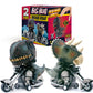 Dinobros Dinosaur Toy Cars 2 Pack Friction Powered Motorcycle Game T-Rex And Triceratops Monster Dino Toys For Boys Age 3,4,5,6,