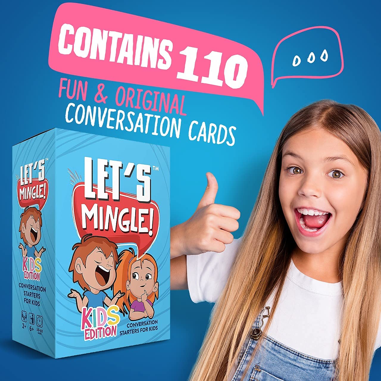Conversation Cards | Lets Mingle Kids Card Game | Cognitive Behavioral Therapy CBT | Mindfulness Activities | Social Emotional