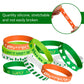 TUPARKA 35 Pieces St Patrick Bracelets Rubber Clover Irish Bracelet Silicone Bracelet for Party Favors School Children Gifts Sup