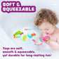 Tub Works Tools Mold Free Bath Toys, 6 Pack | Sealed, No Hole Bath Toys Design Keeps Moisture Out | Soft, Squeezable & Float On