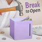 Piggy Bank For Adults Must Break To Open, Unbreakable Adults Piggy Bank Made Of Stainless Steel, Metal Saving Bank (Purple, 4.72