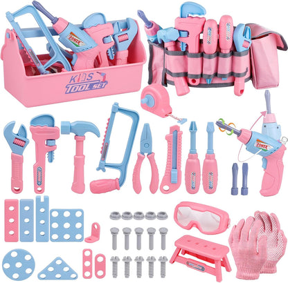 Constructive Kids STEM Building Tool Set Pink Edition