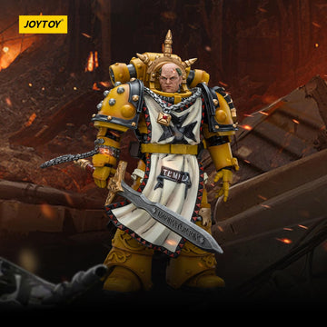 Joytoy Warhammer 40K Imperial Fists, Imperial Fists Sigismund, First Captain Of The Imperial Fists 1/18 Action Figure Model, Ded