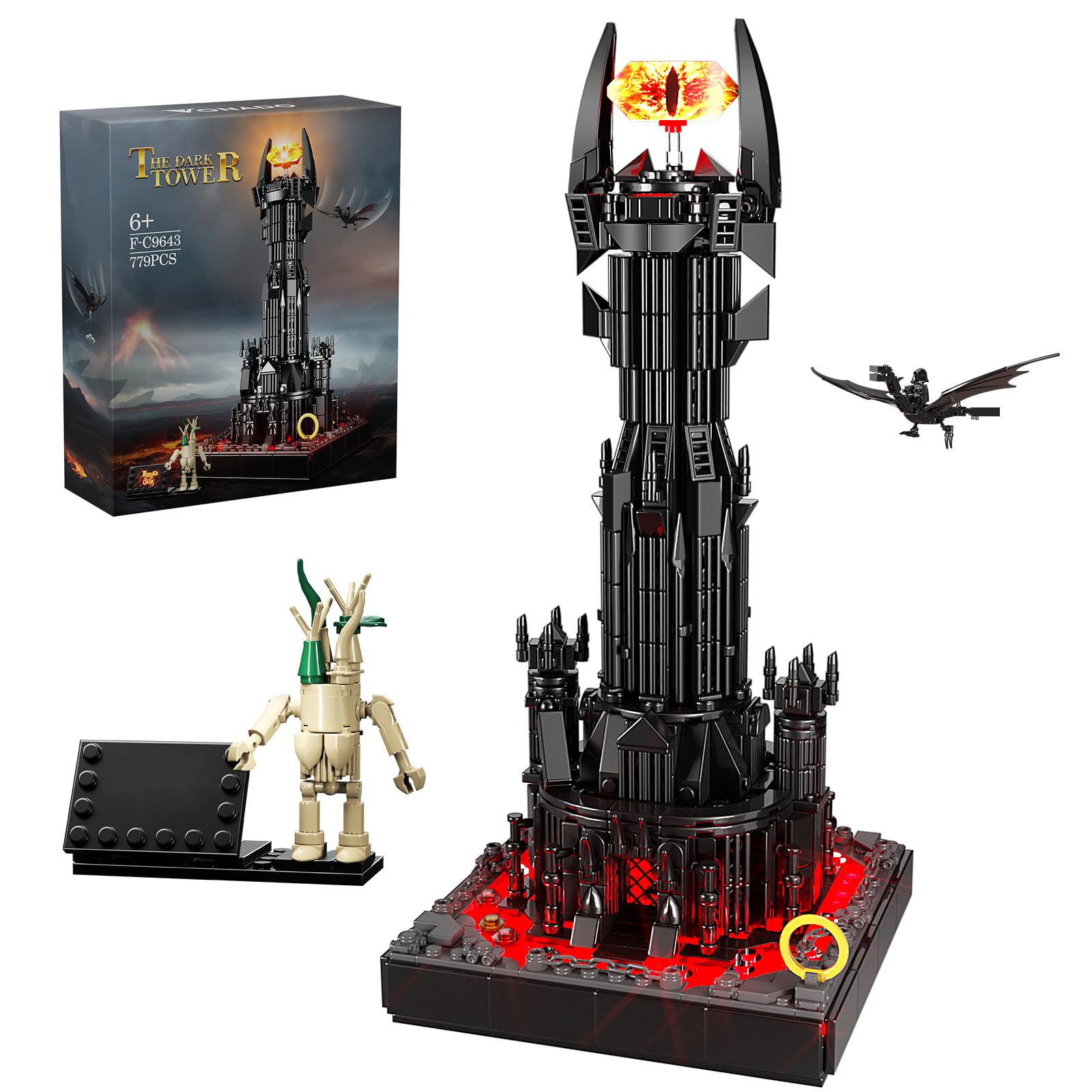 VONADO Dark Tower Building Set  Compatible with Magic Castle Block Set  Castle Architecture Bricks with LED Lights  Collection Gift for mature-themed and Film Fans  Great Toy for Kids 8-14 (779 PCS)