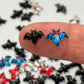 Micro Miniature Bats, Dollhouse Miniature Tiny Bats, Spooky Themed Cartoon Flat Back Bats, Mini Micro Landscaping Decoration (40