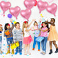 30 Pcs Pink Heart Balloons 18 Inch Foil Heart Shaped Balloons Helium Mylar Balloons Foil Balloon For Women Kids Valentines Day D