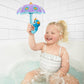 Yookidoo Baby Bath Toy (Ages 1-3) Purple Peacock Umbrella Water Sprinkler With 3 Moving Pieces (Mold Free) - Fill With Water For Bubbles, Spinning & Sprinkler Effects - Toddler Bath Time & Pool Fun