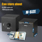 Hicocool Piggy Bank For Adults Password Stainless Steel Reusable Piggy Bank, Metal Money Box With Lock, Unbreakable Money Saving Box For Cash Saving(5.9 Inch, Black)