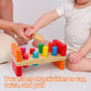 Hidoggy Wooden Hammer Toy For Toddlers 1-3, Montessori Pounding Bench Toy With 8 Pegs And Mallet For Hand-Eye Coordination, Stea