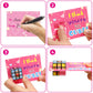 WorldBazaar Valentine's Day Cards - 24 Packs Animal Puzzle Flip Cubes for Kids, Classroom Exchange Gift, Valentine Party Supplies