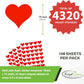 19Mm (3/4 Inch) Neon Pink Heart Sticker Sheets Crafting Labels For Decorations And Party Supplies - 4320 Pack By Royal Green